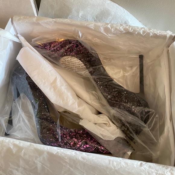 🎁HP🎁 Jimmy Choo Romy Gradient Pink & Black 100mm Pumps - Picture 4 of 12